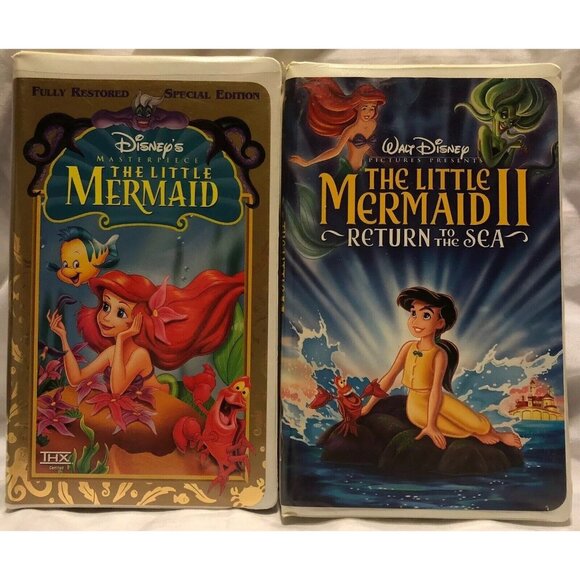 Disney’s Little Mermaid 1 & 2 Return to the Sea Lot of 2 VHS Special Edition - Picture 1 of 5